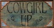 Cowgirl Up sign ~ Handcrafted Wood Signs_image