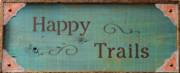 Happy Trails sign ~ Handcrafted Wood Signs_image