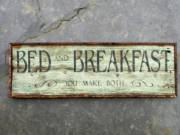 Bed and Breakfast You Make Both sign - Distressed Light Green_image