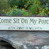 Come Sit On My Porch sign - white - 6"x26" - Home and Garden Signs - Vintage and Rustic Signs and Home Decor - Indoor and Outdoor Signs - Handcrafted by Crow Bar D'signs