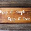 Keep it simple Keep it true sign ~ Vintage and Rustic Signs and Home Decor ~ Inspirational Messages ~ Primitive Wood Signs ~ Signs and Sayings ~ Handcrafted by Crow Bar D'signs ~ 10"x21", $35.00 plus shipping
