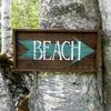 Beach Sign, Cottage Chic, Boho, Rustic Handmade Sign, Barn Wood Signs, Outdoor Signage, Beach Decor, Seaside Decor, Handcrafted by Crow Bar D'signs, Vermont, USA, 8.5" x 17", $27.00 plus shipping