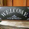 Country Rustic Home Decor, Welcome Signs, Shabby Chic, Farm and Ranch, Lake and Lodge, Indoor and Outdoor Signs, Handcrafted by Crow Bar D'signs, Vermont, USA, Welcome sign, 10.5" x 26.5", $40.00 plus shipping