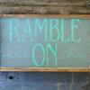 Rock and Roll Signs, Handcrafted Wood Signs, Bar Signs, Indoor/Outdoor Signs, Rustic Wall Decor, Salvaged, Reclaimed, Up Cycled Wood Signs and Decor, Ramble On Sign