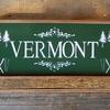 State Signs, Rustic Country Wood Signs, Indoor Outdoor Signs and Wall Decor, Ski Decor, Framed Signs, Lake and Lodge, Cabin Decor, Vermont Sign, Crow Bar D'signs