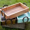 Rustic Tabletop Boxes, Wooden Trays with Horseshoe Handles, Country Chic, Storage Boxes, Farm and Ranch Style, Country Cottage, Shabby Chic, Handmade by Crow Bar D'signs, Made in the U.S.A