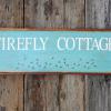 Custom Wood Signs, Firefly Cottage Sign, Personalized Wood Sign, Country Decor, Cottage Chic, Rustic Home Decor, Indoor and Outdoor Signs, Shabby, Firefly Stencil, Handcrafted by Crow Bar D'signs