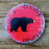 Black Bear, Wildlife Decor, Wildlife Wall Art, Nature Decor, Animal Wall Decor, Handmade Wood Signs, Inspirational Signs and Sayings, Spirit Animal Signs, Country Western Style Signs, Lake and Lodge Decor, Log Cabin Decor, Courage and Intuition, Handmade by Crow Bar D'signs, Made in the USA