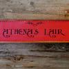 Athena's Lair, Handmade Custom Sign, Indoor and Outdoor Signs, Signs for the Home, Greek Mythology Signs, Rustic Wood Signs, Wall Decor, Wall Signs, Handmade by Crow Bar D'signs, Made in the USA