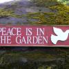 Peace Is In The Garden Sign, Custom Wood Signs, Garden Signs and Home Decor, Country Signs and Decor, Farm and Ranch, Lake and Lodge Signs, Cabin Signs, Cottage Chic Decor, Dove, Peace Sign, Handmade Signs by Crow Bar D'signs