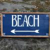 Beach Sign, Arrow Sign, Arrows, Custom Wood Signs, Directional Signs, Nautical Signs and Decor, Outdoor Signs, Lake and Lodge, Beach Decor, Handmade Signs by Crow Bar D'signs