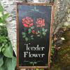 Custom Wood Sign, Floral Designs, Rose Stencil, Rustic Wood Signs, Garden Signs, Outdoor Signs, Painted Rose Flower, Distressed Wood Signs, Vintage Signs, Floral Signs, Handmade by Crow Bar D'signs