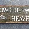 Cowgirl Heaven sign - 11"x24" - Western Signs and Decor - Cowgirl Signs - Vintage and Rustic Signs and Decor - Barn Signs - Handcrafted by Crow Bar D'signs