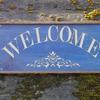 Welcome sign - 10"x27" - Vintage and Rustic Home Decor - Home and Garden Signs - Indoor and Outdoor Signs - Shabby Chic Decor - Primitive Wood Signs - Handcrafted by Crow Bar D'signs