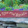 Rise and Shine sign - 7"x30" - Home and Garden Signs and Decor - Kitchen Decor - Vintage and Rustic Decor - Handcrafted by Crow Bar D'signs