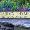Garden Thyme sign - 6.5"x27" - Garden Decor - Garden Signs - Vintage and Rustic Decor - Indoor and Outdoor Signs - Handcrafted by Crow Bar D'signs